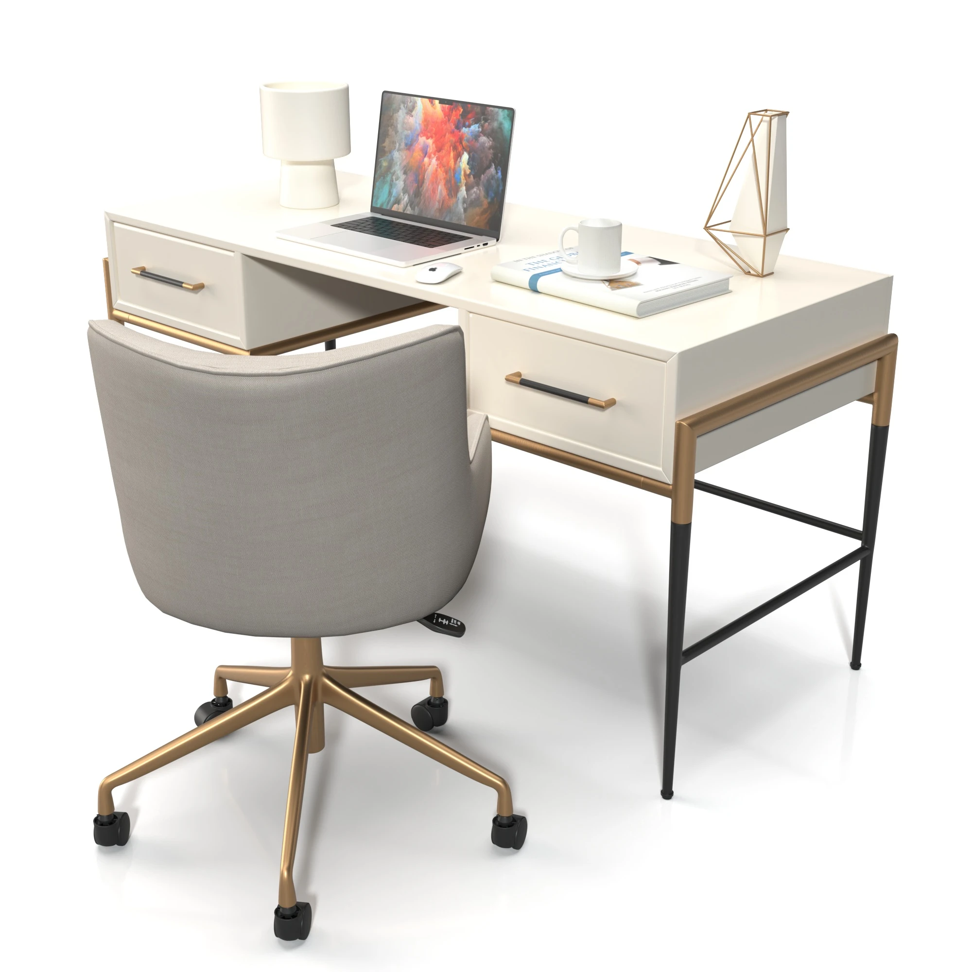 Office Set 01 3D Model_06